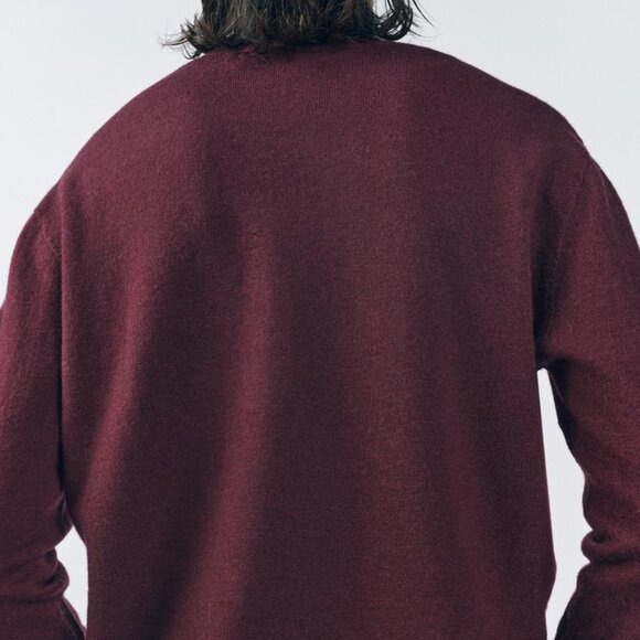 Zara 100% Wool Extra Soft Sweater Maroon Size Small NWT Fall Winter Minimalist - Picture 4 of 10